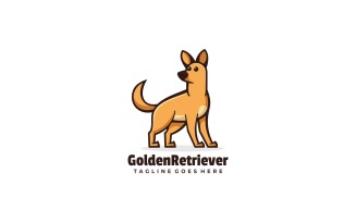 Golden Retriever Mascot Logo