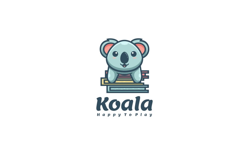 Koala Mascot Cartoon Logo Logo Template