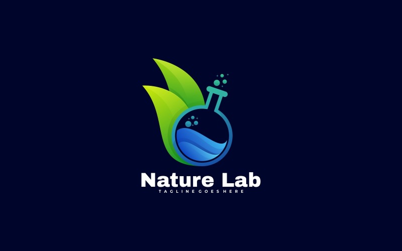 Nature Lab Gradient Logo Style Logo Template