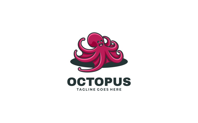 Octopus Simple Mascot Logo Logo Template