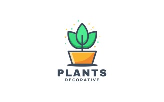 Plant Color Mascot Logo Template