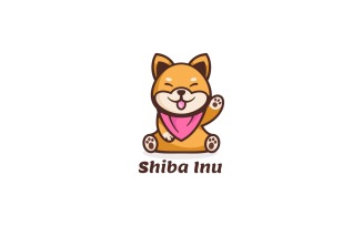 Shiba Inu Mascot Cartoon Logo