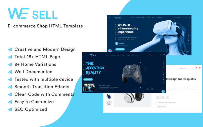 WeSell - Accessories Shop HTML Website template Website Template