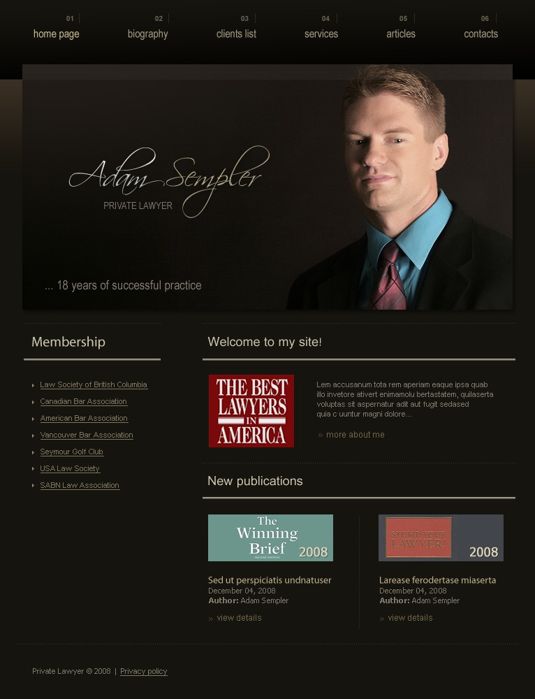 Lawyer Website Template 19038