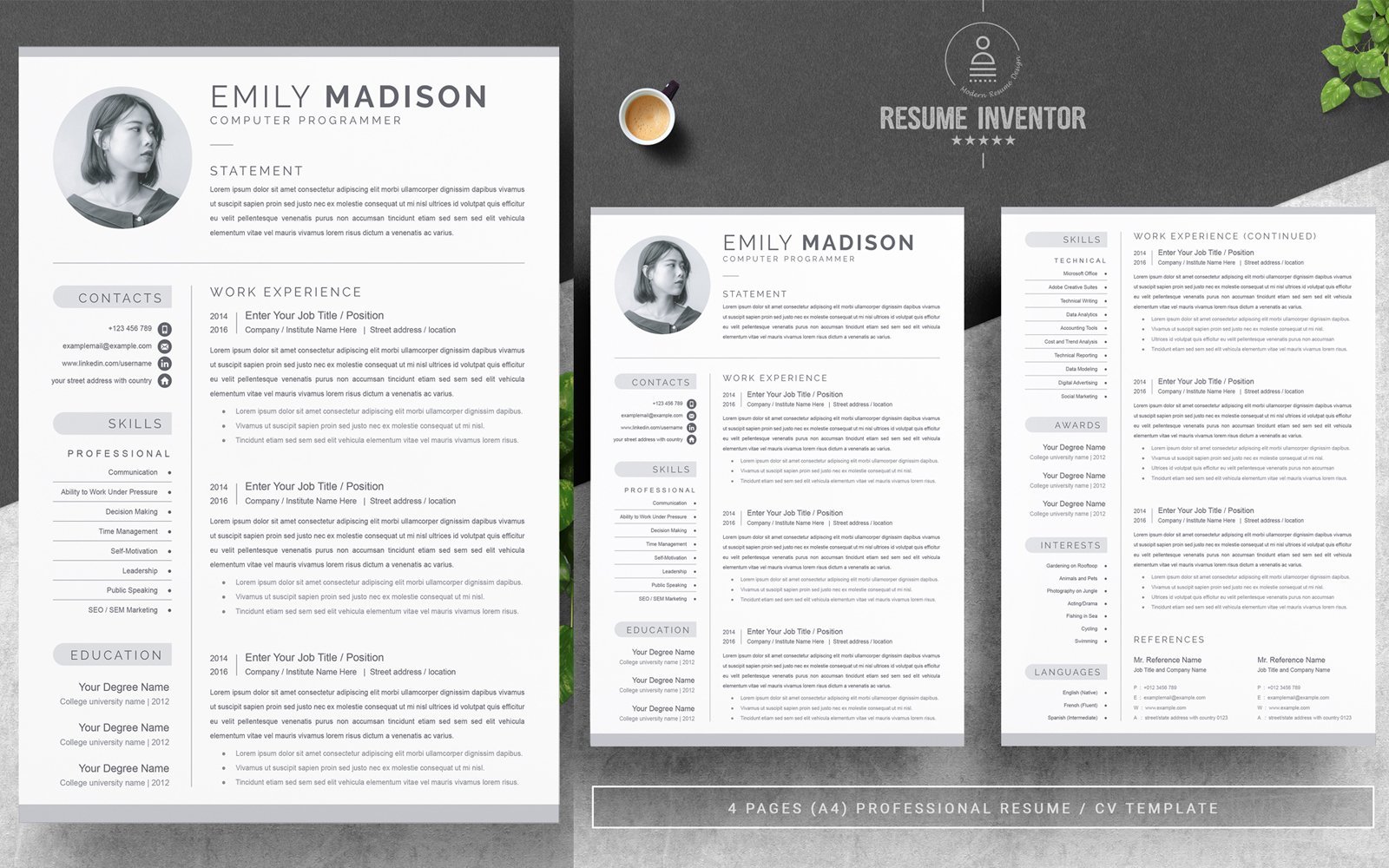 Kit Graphique #190080 Clean Cv Divers Modles Web - Logo template Preview