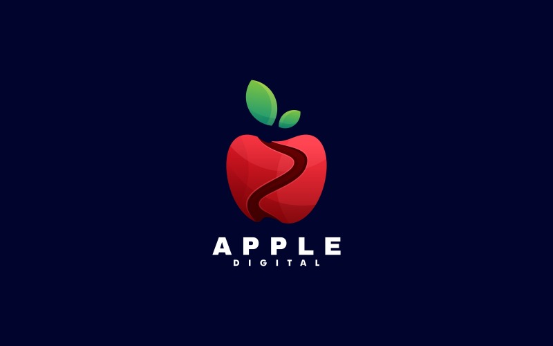 Apple Gradient Colorful Logo Style Logo Template