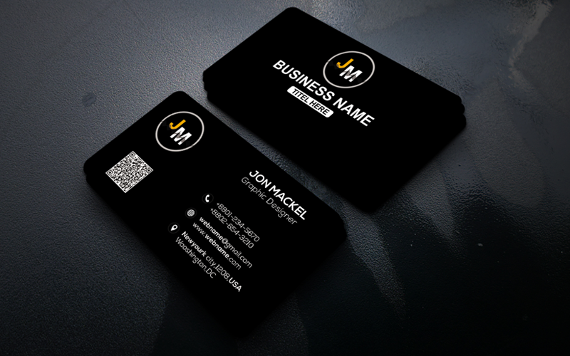 Black Business card -28 Corporate Identity