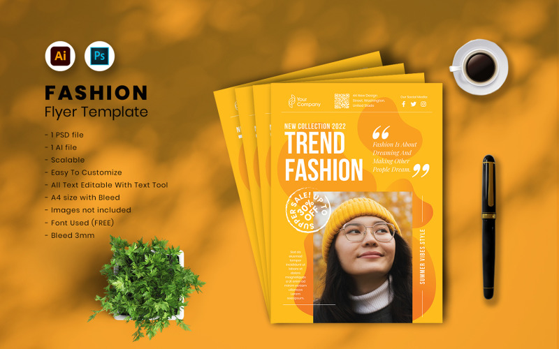 Fashion Flyer Template vol.20 Corporate Identity