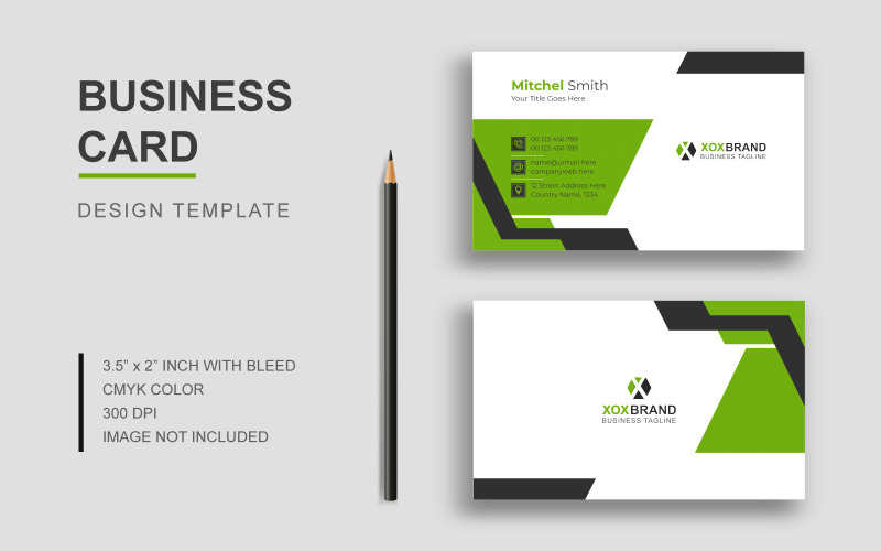 Green Elegant Business Card Corporate Identity