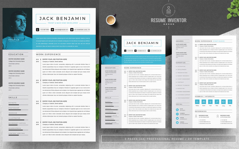 Jack Benjamian / CV Template Resume Template