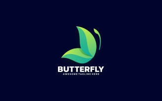 Nature Butterfly Gradient Logo