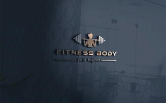 Body Fitness Logo Design Template 2