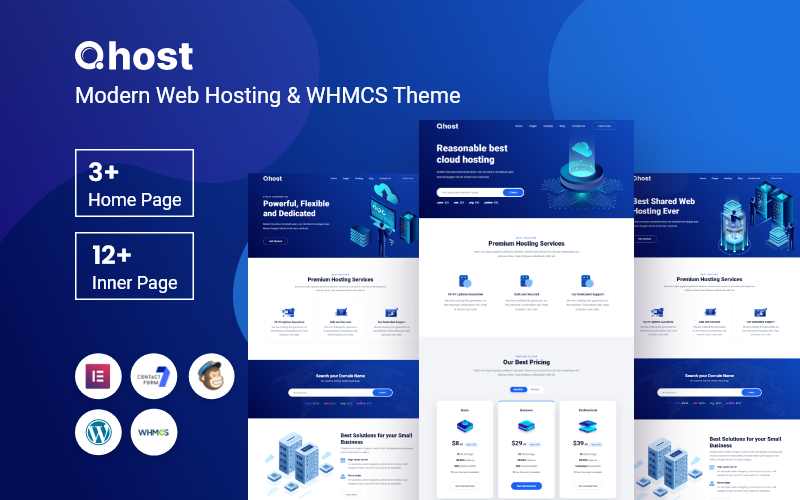 Qhost - Modern Web Hosting & WHMCS WordPress Theme