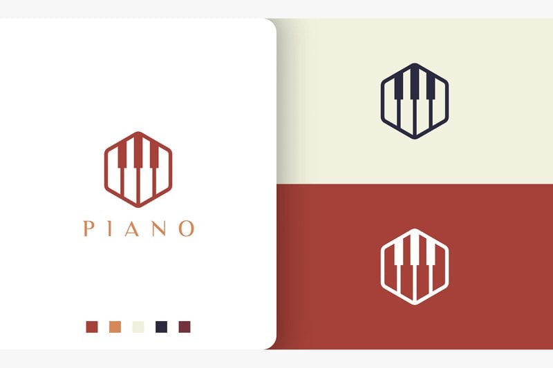 Kit Graphique #190383 Pianist Piano Divers Modles Web - Logo template Preview