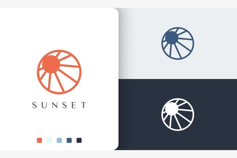 Kit Graphique #190388 Circle Sun Divers Modles Web - Logo template Preview