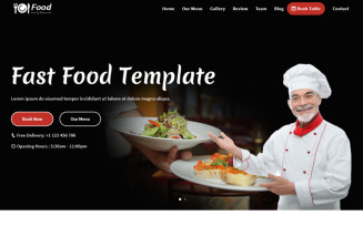 Foodiz - Asian Food & Restaurants Landing Page Template
