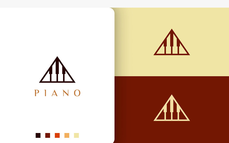 Piano Academy Logo in Minimalist Logo Template