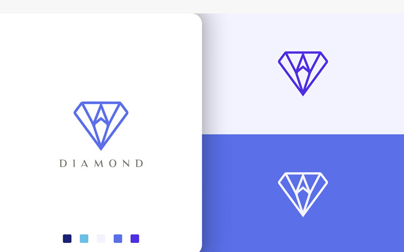 Diamond Compass Logo in Simple Style Logo Template