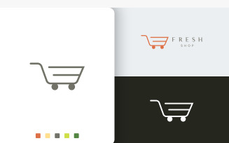 Ecommerce or Trolley Logo Template