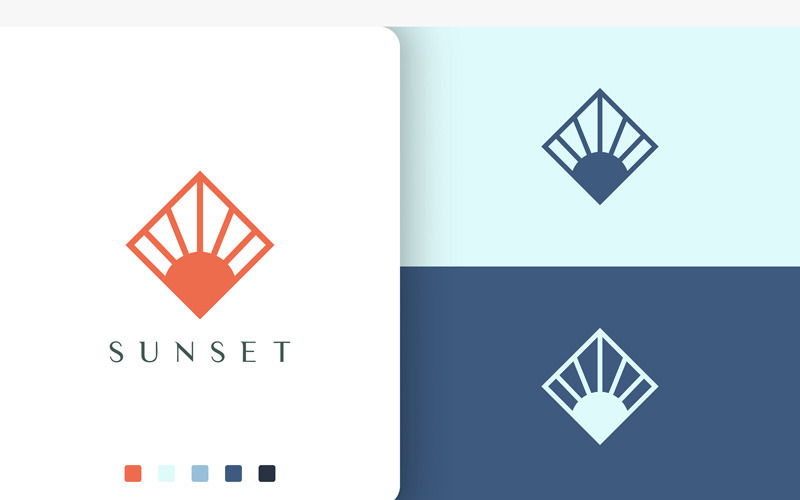 Energy or Sun Logo in Modern Style Logo Template