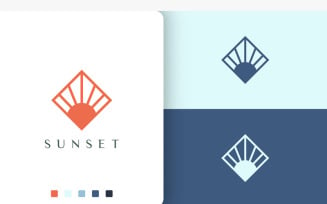 Energy or Sun Logo in Modern Style