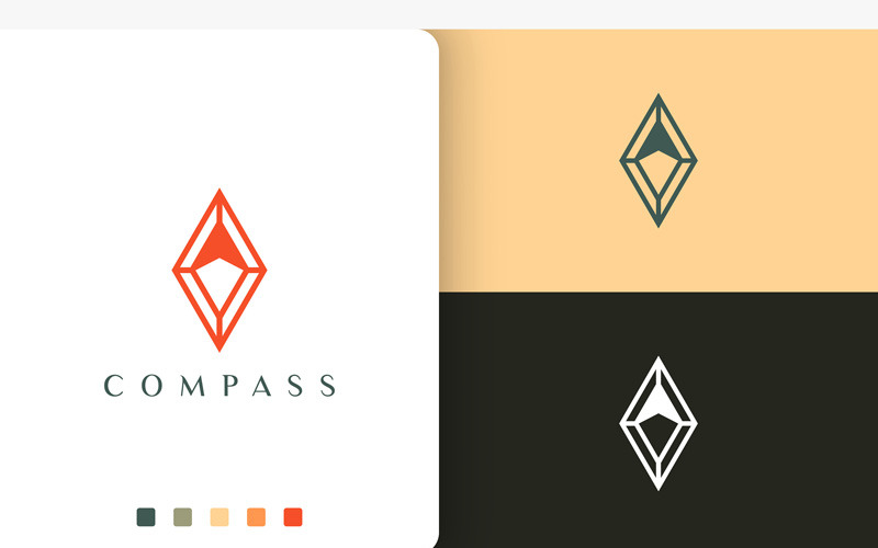 Expedition or Compass Logo in Simple Logo Template
