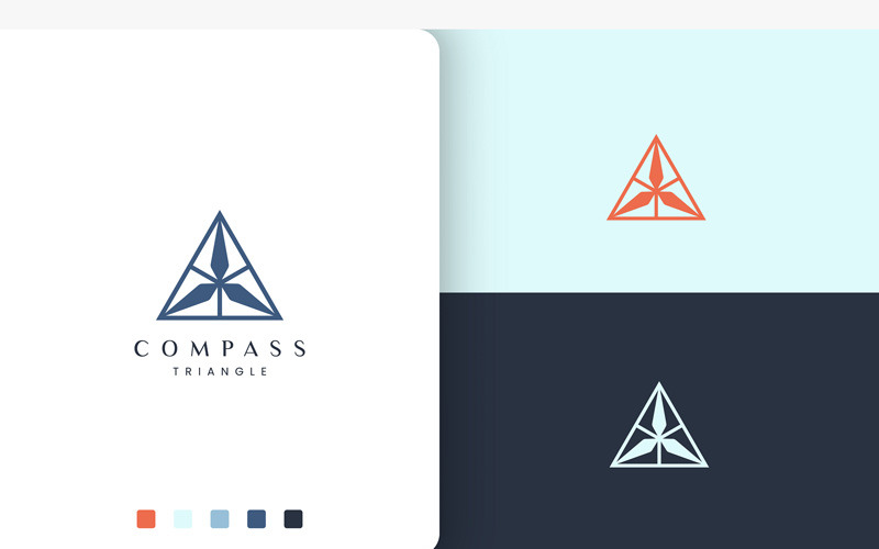 Navigation Adventure Logo Compass Shape Logo Template