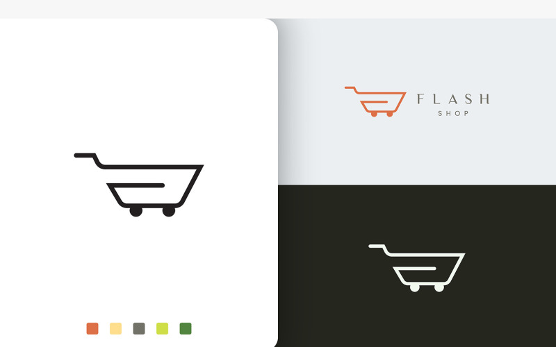 Store or Trolley Logo Template