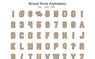 Bread Style Alphabet, Abc Typography
