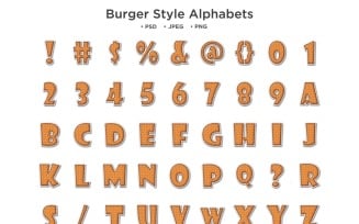 Burger Style Alphabet, Abc Typography
