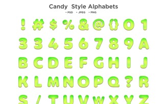Candy Style Alphabet, Abc Typography