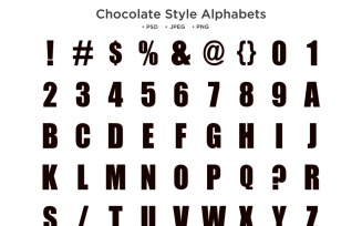 Chocolate Style Alphabet, Abc Typography