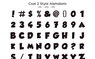 Coal 2 Style Alphabet, Abc Typography