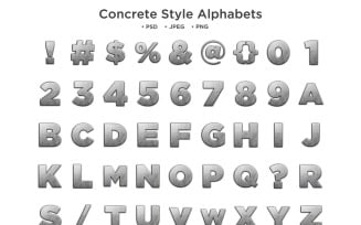 Concrete Style Alphabet, Abc Typography