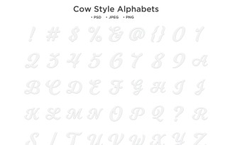 Cow Milk Style Alphabet, Abc Typography