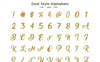 Dust Style Alphabet, Abc Typography