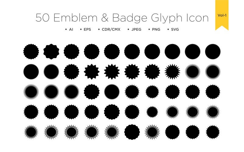 Emblem & Badge Logos 50_Set Vol 1 Illustration