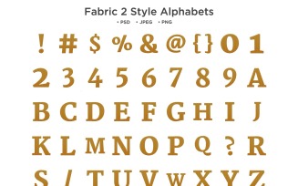 Fabric 2 Style Alphabet, Abc Typography