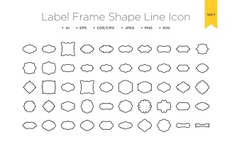 Label Frame Shape - Line - 50 Vol 1