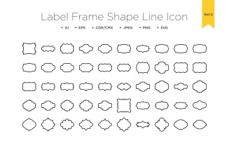 Label Frame Shape - Line - 50 Vol 2