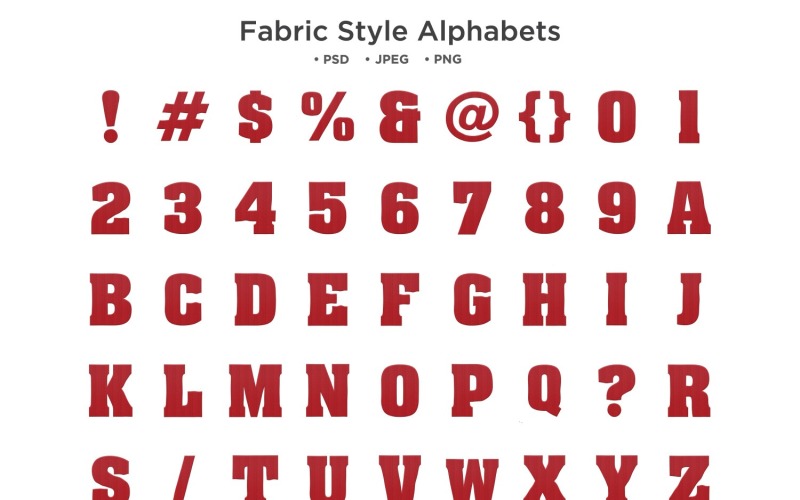 Fabric Style Alphabet, Abc Typography Illustration