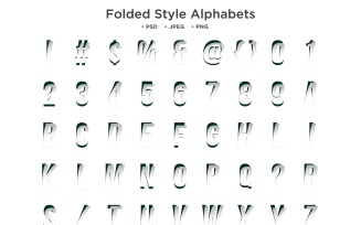 Folded Style Alphabet, Abc Typography