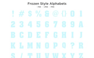 Frozen Style Alphabet, Abc Typography