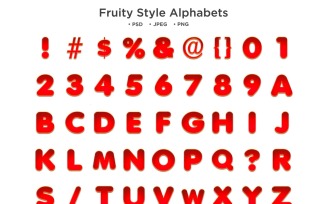 Fruity Style Alphabet, Abc Typography