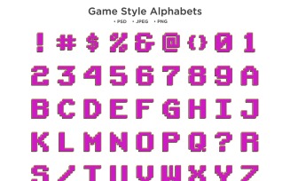 Game Style Alphabet, Abc Typography