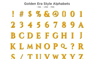 Golden Era Style Alphabet, Abc Typography
