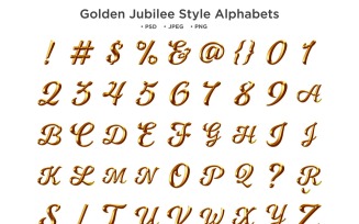 Golden Jubilee Style Alphabet, Abc Typography