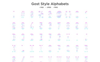Gost Style Alphabet, Abc Typography