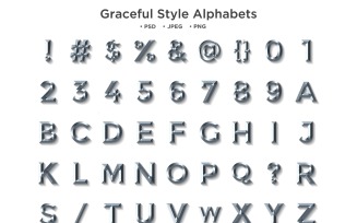 Graceful Style Alphabet, Abc Typography