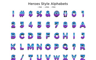 Heroes Style Alphabet, Abc Typography